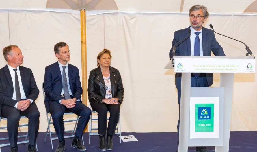 16 mai 2019 Pose de la première pierre - Discours de Claude Saint-Joly en présence de Guy Allemand, Pierre de Montlivault et Natacha Bouchart