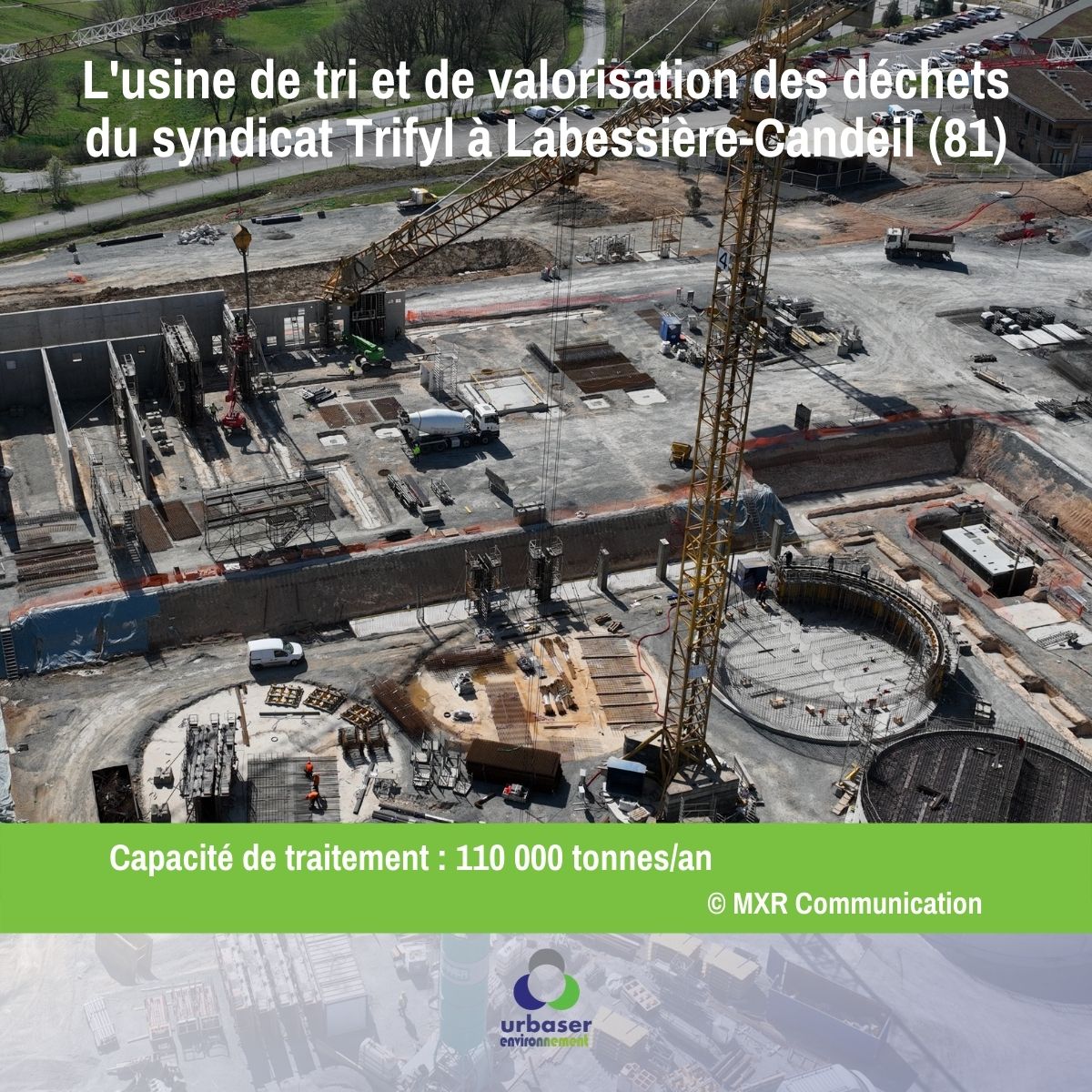 L'usine de tri et de valorisation des déchets du syndicat Trifyl à Labessière-Candeil (81)
